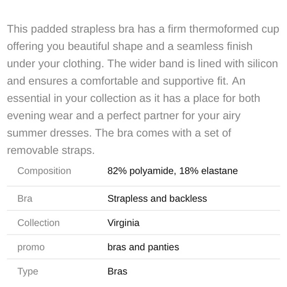 Corin Virginia Strapless Bra - Picture 3 of 6